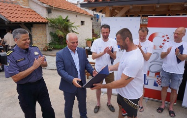 Mr. Goran Pauk, Šibenik-Knin County Mayor awarded an Ocean Ambassador certificate